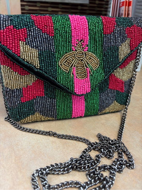 Shirdee Handbags - Shirdee Beaded Bee Envelope Clutch
Crossbody Bag
